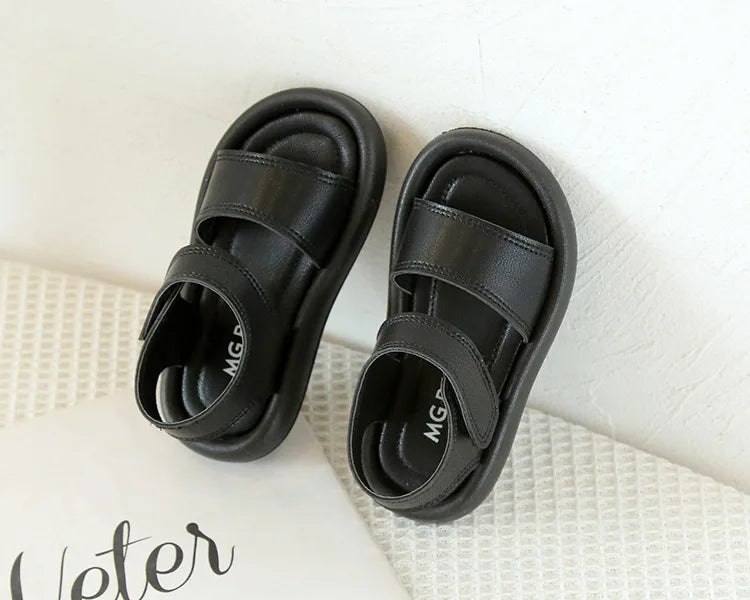 New Children Summer Sandals Boys Girls Fashion Pure Color Hook Sandals Baby Soft Breathable Shoes Kids Summer Beach Sandals