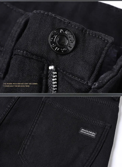 Men New Winter Classics Fleece Thick Warm Jeans Men's Loose Straight Elastic Denim Pants Casual Plush Trousers Large Size 28-40