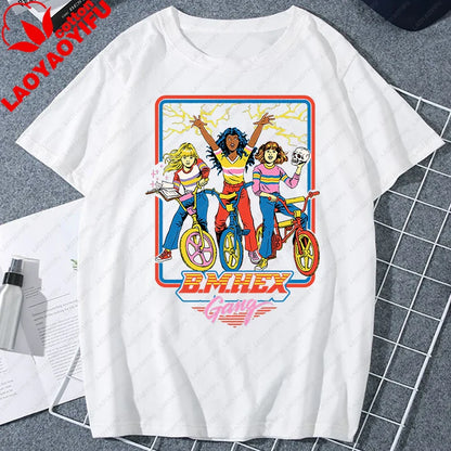Let's Sacrifice Toby Horror Satanist Graphic Tops Unique Creative Cartoon Streetwear Unisex Scary Short-sleev Tee Ropa Hombre