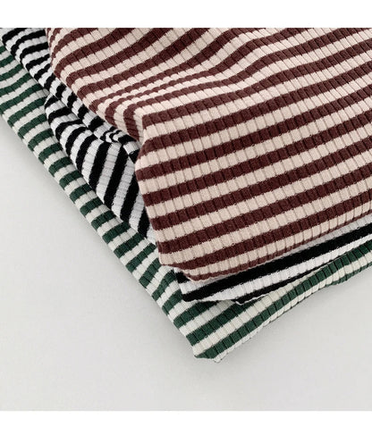 Striped Short Sleeve T-shirt Women's Summer New Korean Version Loose Retro Contrast Slim Round Neck Top Women's Fashion Casual