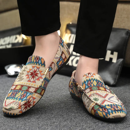 Summer Outdoor Men's Casual Shoes Breathable Man Loafers Lazy Shoes Comfortable Walking Sneakers Non-slip Flats Driving Shoes