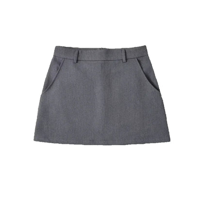 Women Fashion Solid Back Zipper A-Line Mini Skirt Vintage High Waist Female Chic Lady Skirts