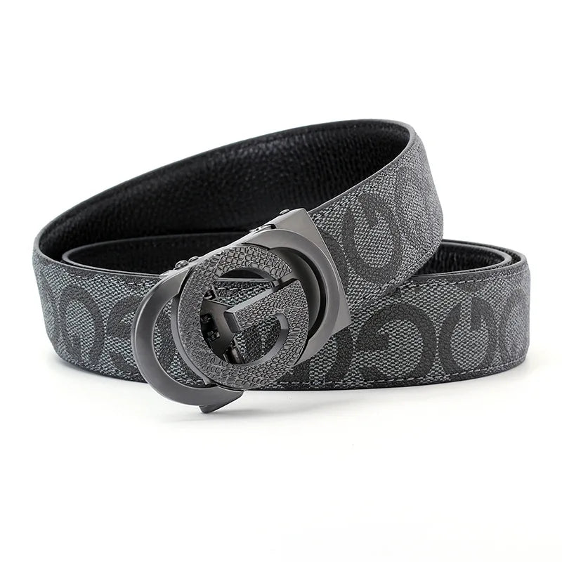 Top-quality cowhide and leather men's belt, fashionable and casual luxury brand jeans belt, multifunctional design men's belt