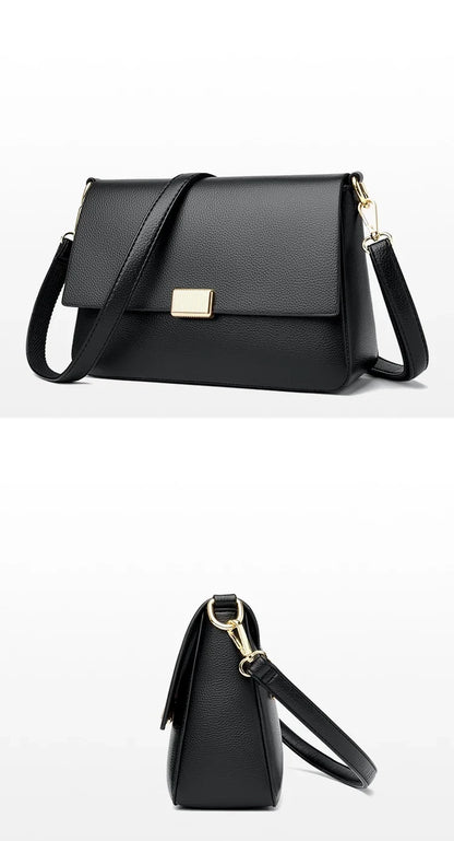 2025 New Trend Fashion Message Geniune Leather Girls Crossbody Women Shoulder Bags Big Size Capacity Multifunction Shopping Lady