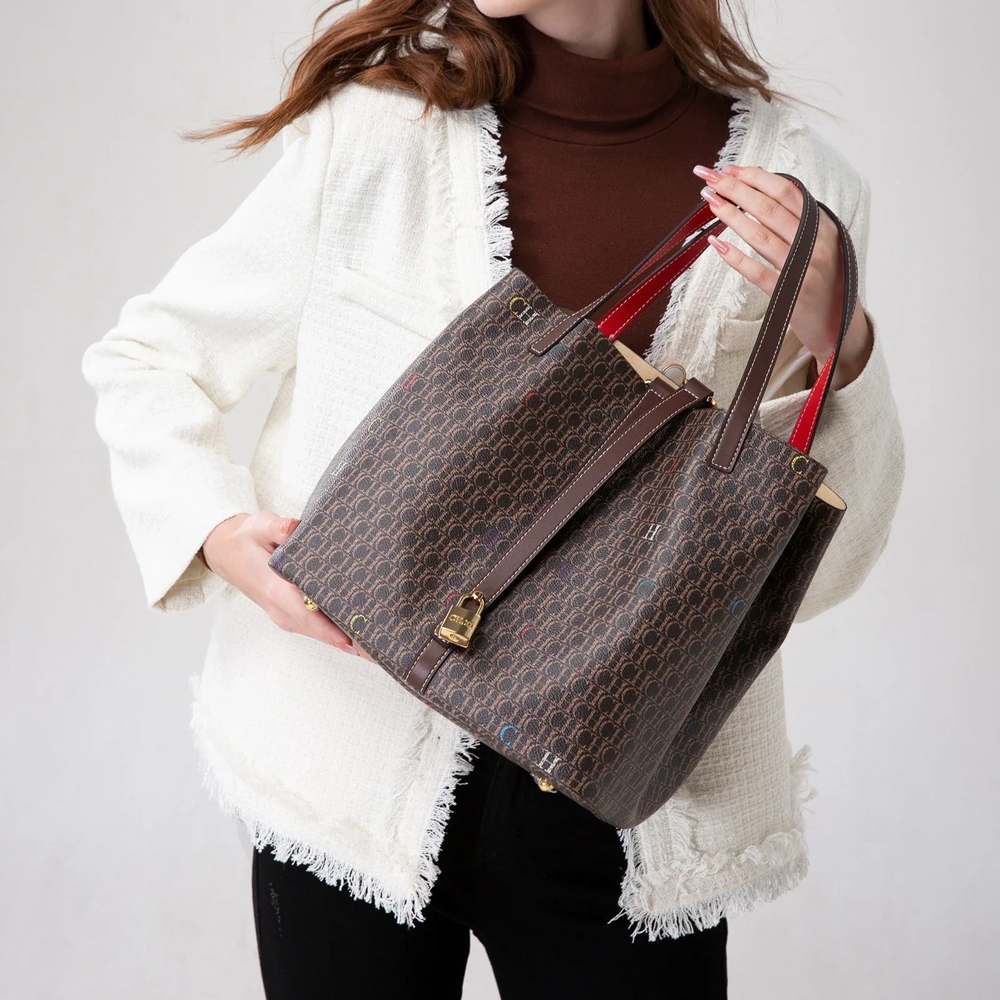 Women's Tote Bag Autumn New Large Capacity Coffee Color Commuter Women's Bag