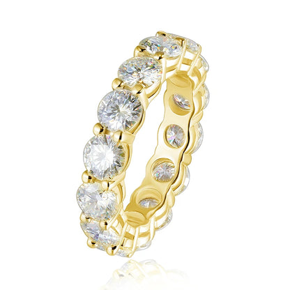 D VVS1 Moissanite Ring GRA Certified 5mm Lab Diamond s925 Sterling Silver 18k White Gold Engagement Rings for Women Man