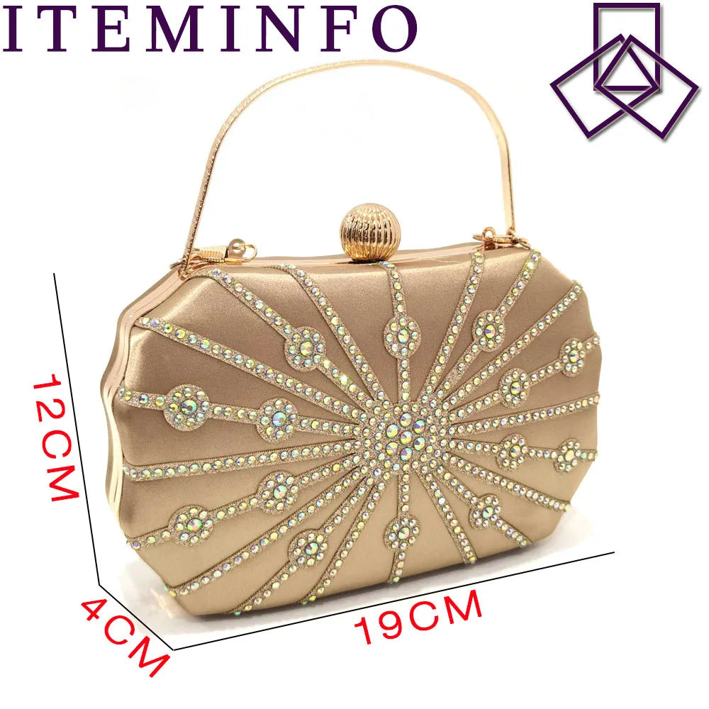 2025 Summer New Design Specials Italian Women Shoes and Bag Set Wine Color Comfortable High Heels With Rhinestone