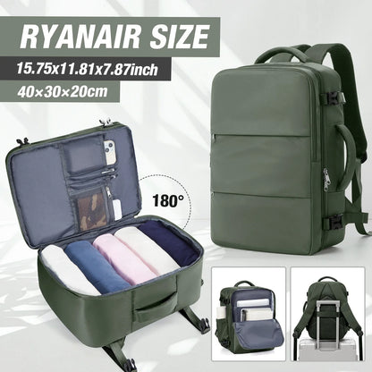 Luggage Cabin Bag, 40x30x20 Bag Men Women 15.6inch Laptop Bag Business  Travel Backpack，College School Backapck