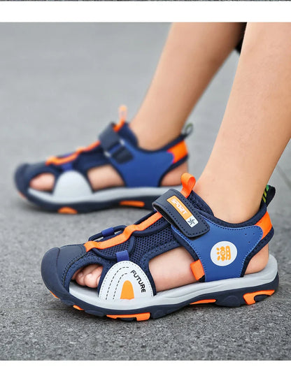 Summer Beach Shoes Kids Closed Toe Anti-collision Sandals Breathable Children Casual Walking Sandals For Boys And Girls