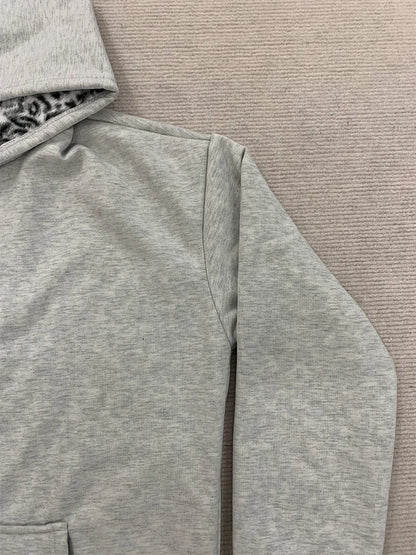 Autumn/Winter Leopard Grey Double sided Zipper Hoodie Men's Casual High Street Warmth Hoodie men's autumn clothing  2025 new