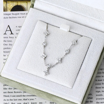 4-Leaf Clover GRA Certified 0.9cttw D Color Moissanite Diamond Bracelet for Woman 925 Silver Link Bracelets Fine Jewelry