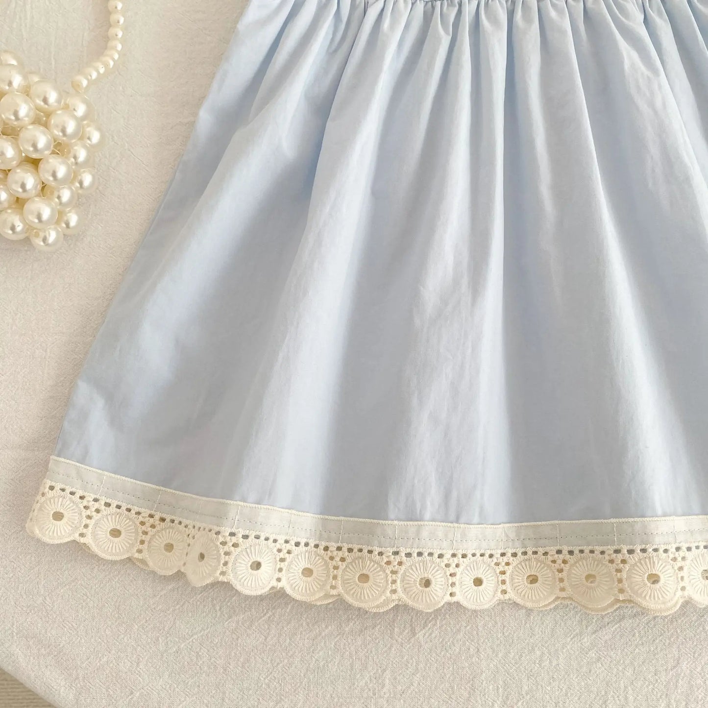 2026 Summer Girls New Korean Lace Collar 2-6Yrs Girl Dress Baby Girl Stylish Sleeveless Dress Girls Princess Korean Dress