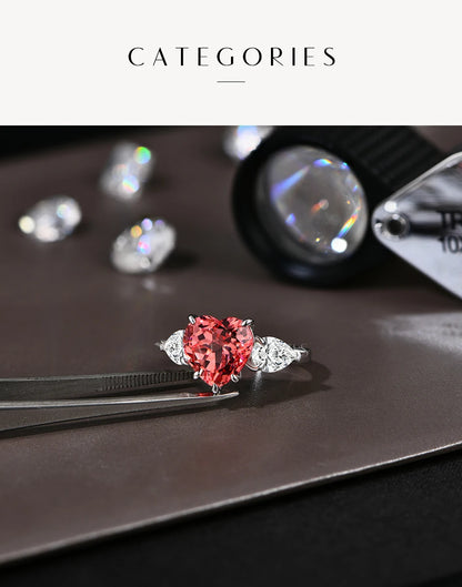 4CT Heart Cut Moissanite Ring 10*10mm D Color 925 Sterling Silver Solitaire Ring Engagement Wedding Jewelry Top Quality