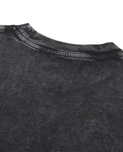 Graphic Washed T-shirts Women’s Men's Clothing  Harajuku Y2K Oversized Cotton Half-sleeve Tops