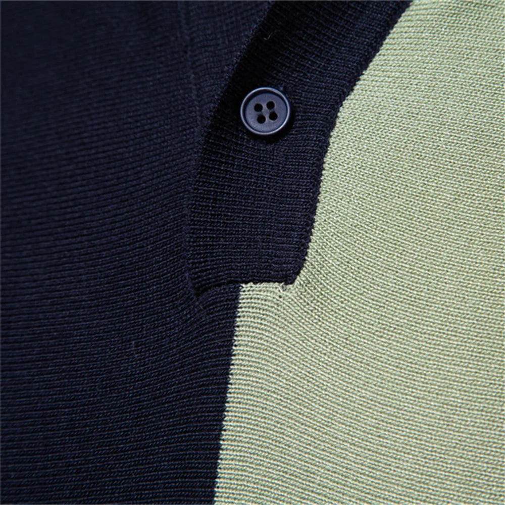 Brand Men's Striped Mesh Polo Shirt for High Quality Breathable Fabric Stylish Casual Male Polo Shirts ﻿