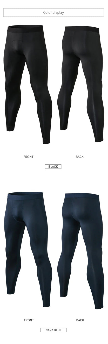 Men's Running Leggings Quick Dry Gym Fitness Sports Pants Workout Training Jogging Sports Trousers Compression Sport Pants