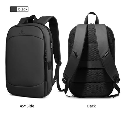 Business Backpack for Men 17 Inch Laptop Backpack with USB Port Slim Expandable Waterproof Travel Bag Large Work Computer Bag