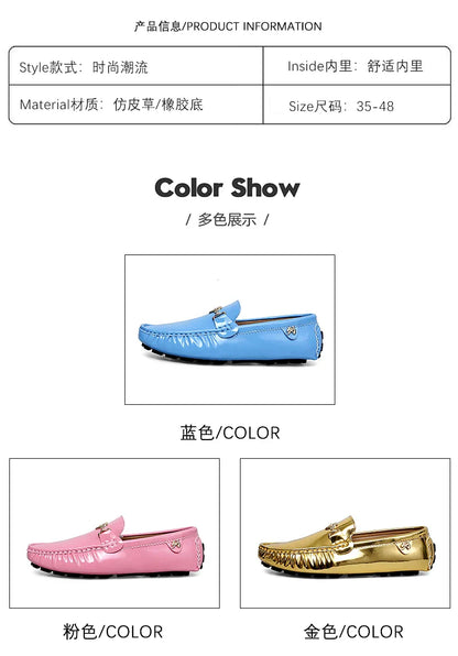 Shoes Women's 2025 New Soft Sole Slip-On Lazy Loafers Handmade Trbottomy Easiest for Match Men's Casual Driving Shoes