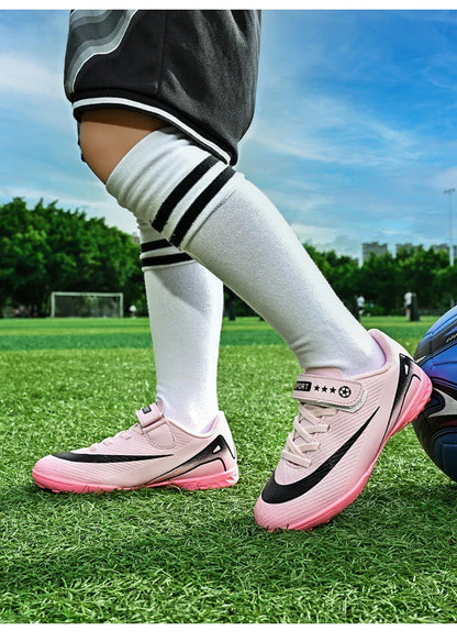 New Men Kids Soccer Shoes Cleats Ultralight Non-Slip Grass Adult Professional Football Boots Boys Training Shoes Drop Shipping