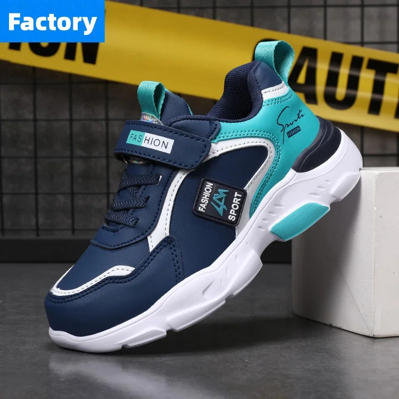 Children Running Shoes Boys Girls Basketball Sneakers Kids Shoes Leather Outdoor Comfortable Sports Tennis Shoes School Students