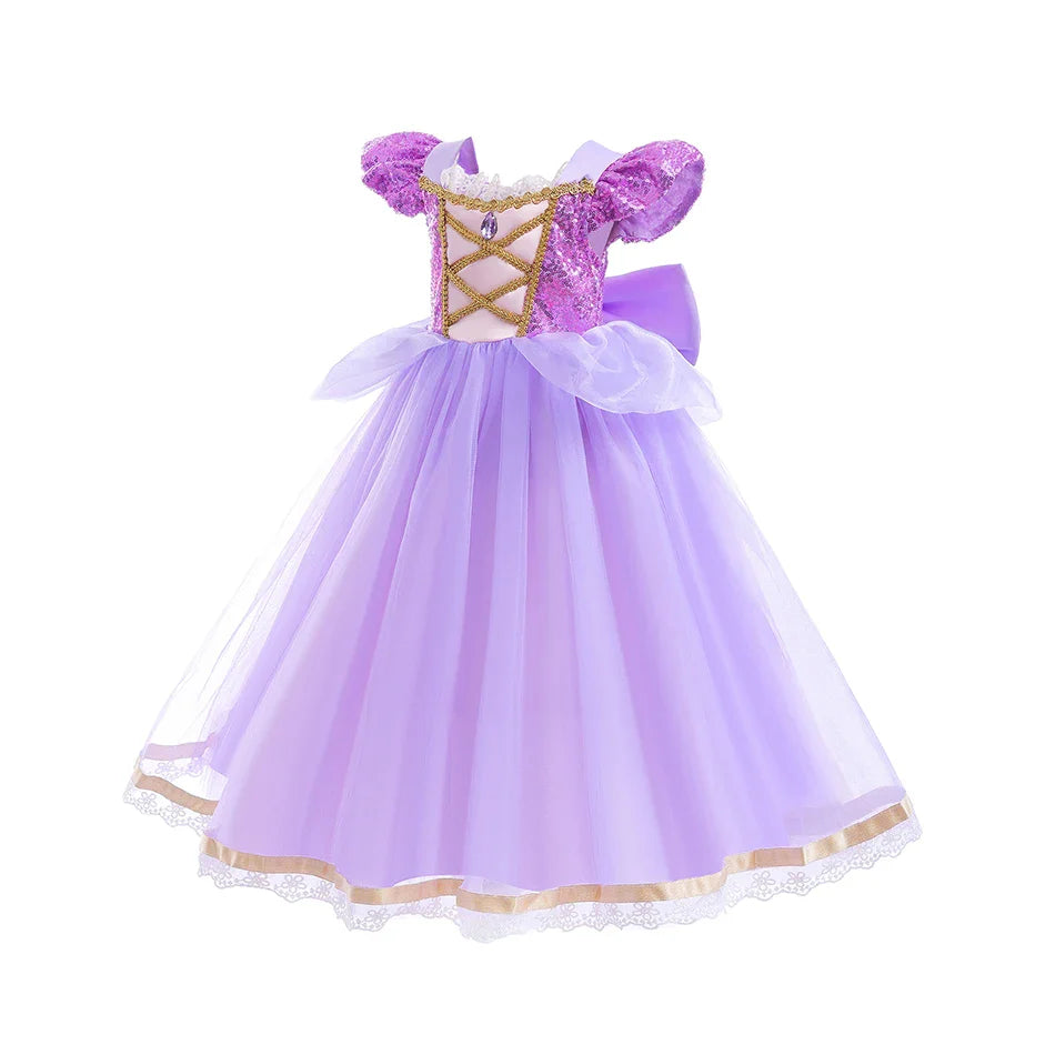 Anna Elsa Costume Children Princess Dress for Girls Kids Cosplay Snow White Christmas Carnival Party Disguise Outfit
