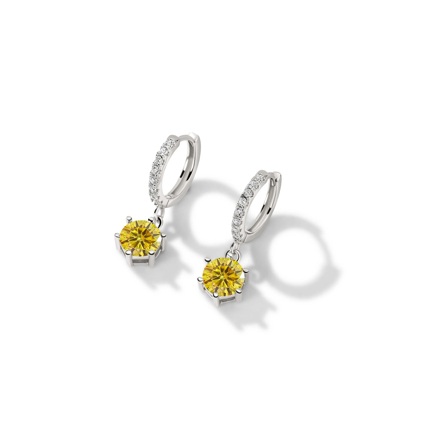 925 Sterling Silver 1 Carat Moissanite Drop Earrings for Women Charm Engagement Fine Jewelry Gift for Female Party Date