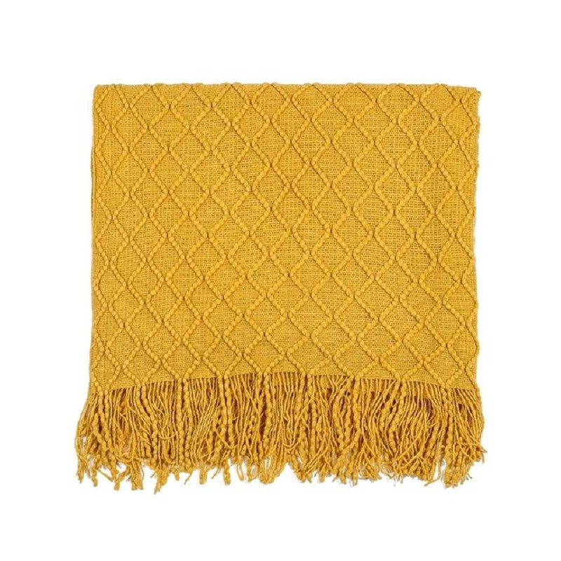 Aesthetic Nordic Plaid Knitted Throw Thread Blankets on the Bed Sofa Throw Travel TV Nap Blankets Soft Towel Bed Plaid Tapestry