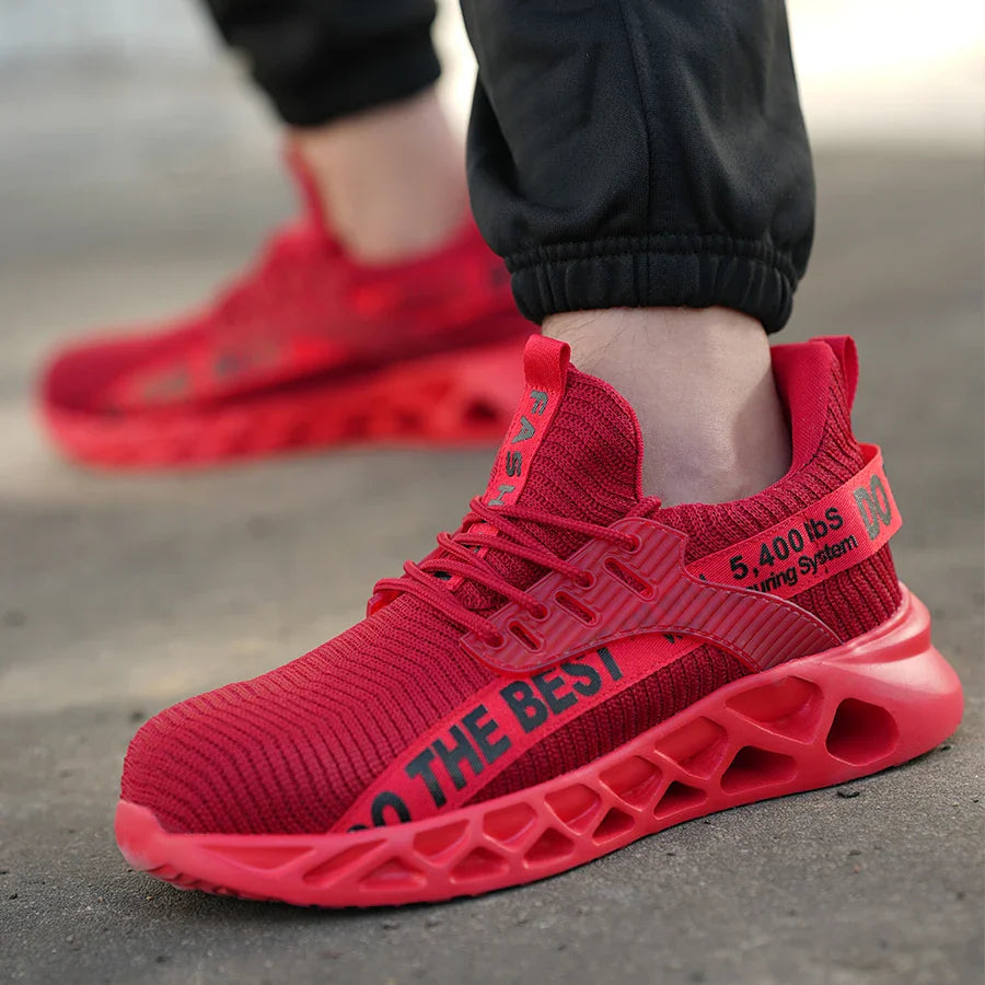 Indestructible Steel Toe Shoes for Men Women Anti-Puncture Work Shoes Comfortable Breathable Work Safety Protective Sneakers