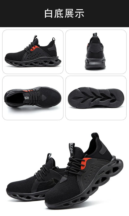 Comfortable Indestructible Safety Shoes Men Work Sneakers Light Security Boots Men Puncture-Proof Work Boots Steel Toe Shoes