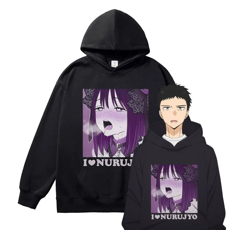 Anime My Dress Up Darling Hoodies Vintage Washed Kitagawa Marin Hooded Sweatshirts Oversized Streetwear Manga Cosplay Hoodie Men