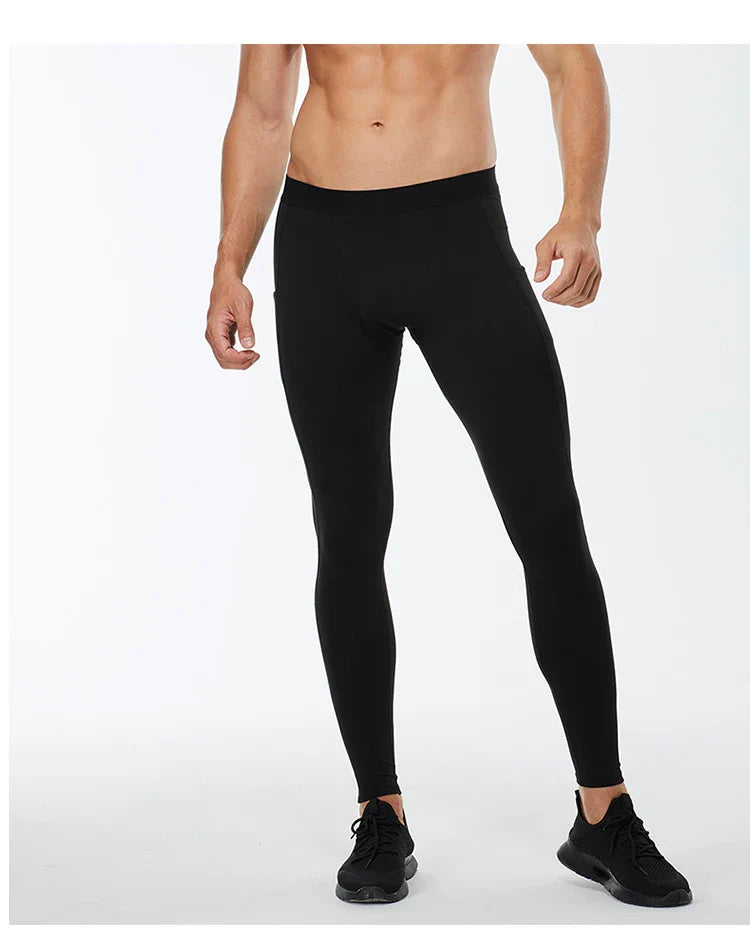 Men's Autumn and Winter Warm Running Tight Leggings Sports Gym Fitness Jogging Pants Fast Dry Running Compression leggings