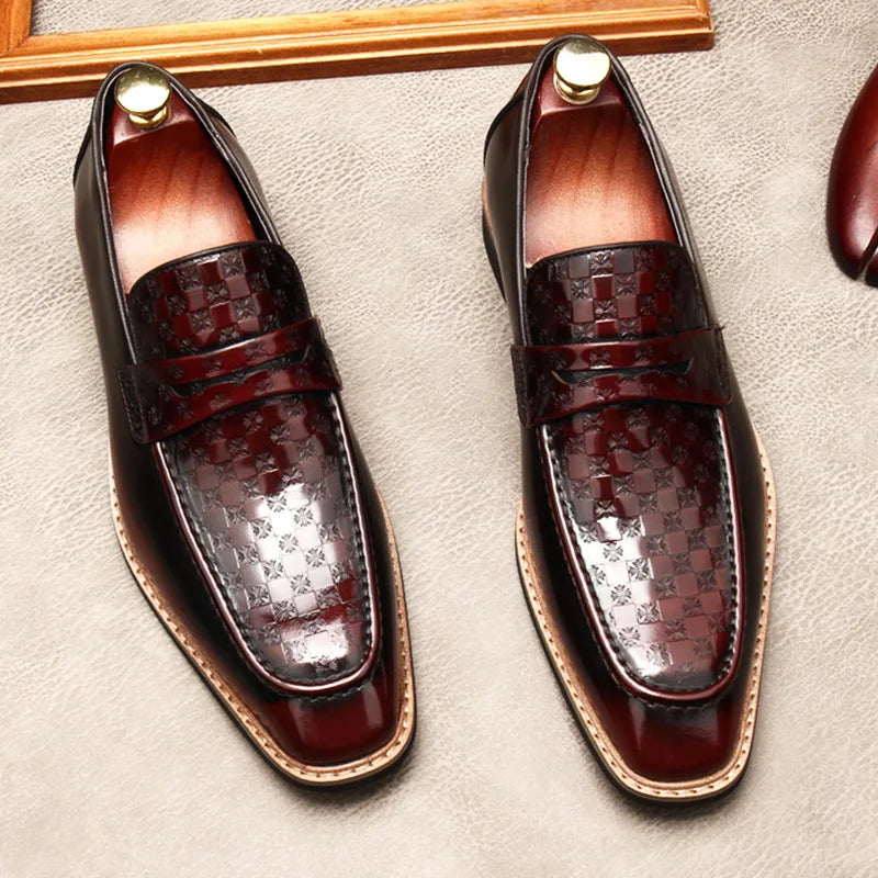 NEW Men's Luxury Loafers Cowhide Wear-resistant and Comfortable Leather Shoes Daily Dress Fashion Office Formal Shoes Leather
