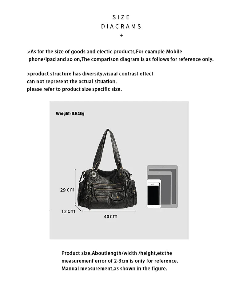 Y2K Hot Women's Punk Biker Tote Bag Large Capacity PU Leather Crossbody Purse with Multi Pockets for Work Commute Moto Style
