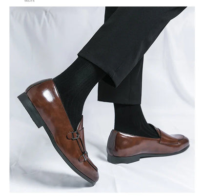 Men's Dress Shoes Trend Formal Leather Shoes For Men Classic Office Social Party Leather Loafers Male Casual Business Shoes Man