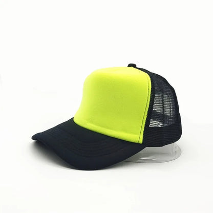50 Color Unisex SummerTrucker Hat For Adult Net Baseball Cap Men Women Polyester Blank Mesh Adjustable Sun Hat Visor