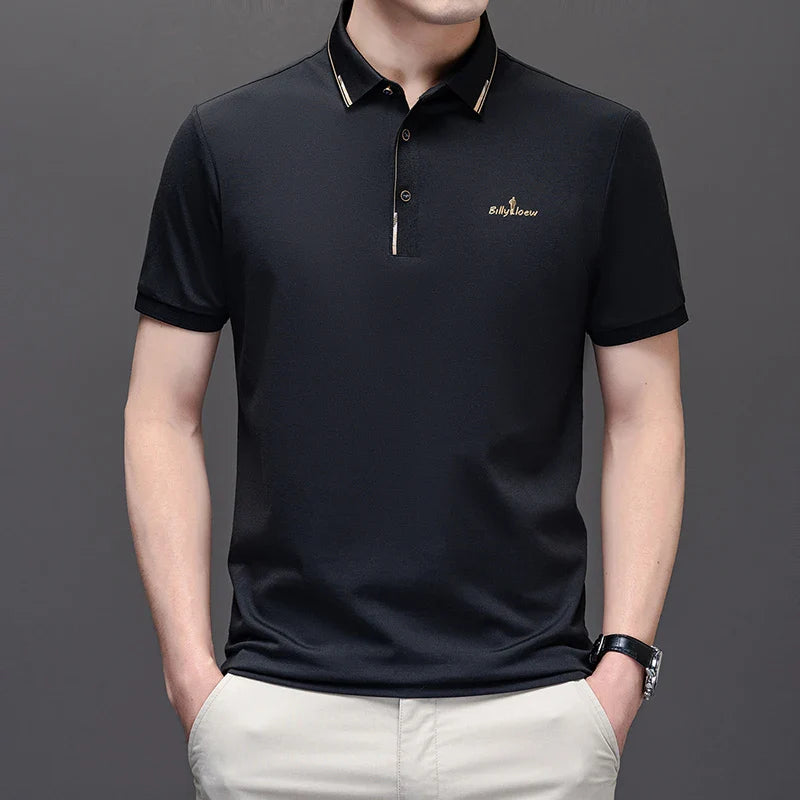 High End Brand 2024 Men's Summer New Luxury Printed Polo Shirt Trend Casual Breathable Versatile Lapel T-shirt Men's Clothing