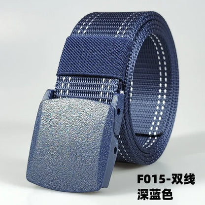 White Automatic Buckle Nylon Army Tactical Men Belt Military Waist Canvas Belt Outdoor Strap Travel Jeans Black Belts for Women