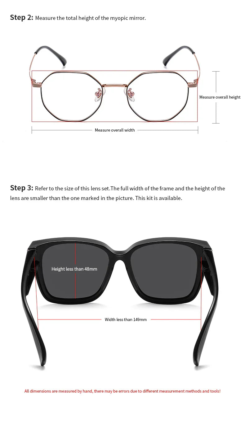 Women Polarized Sunglasses Men UV400 Night Vision Sun Glasses TR90 Big Eyeglasses Frame Driving Beach Anti Glare Shade Eyewear