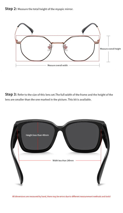 Women Polarized Sunglasses Men UV400 Night Vision Sun Glasses TR90 Big Eyeglasses Frame Driving Beach Anti Glare Shade Eyewear