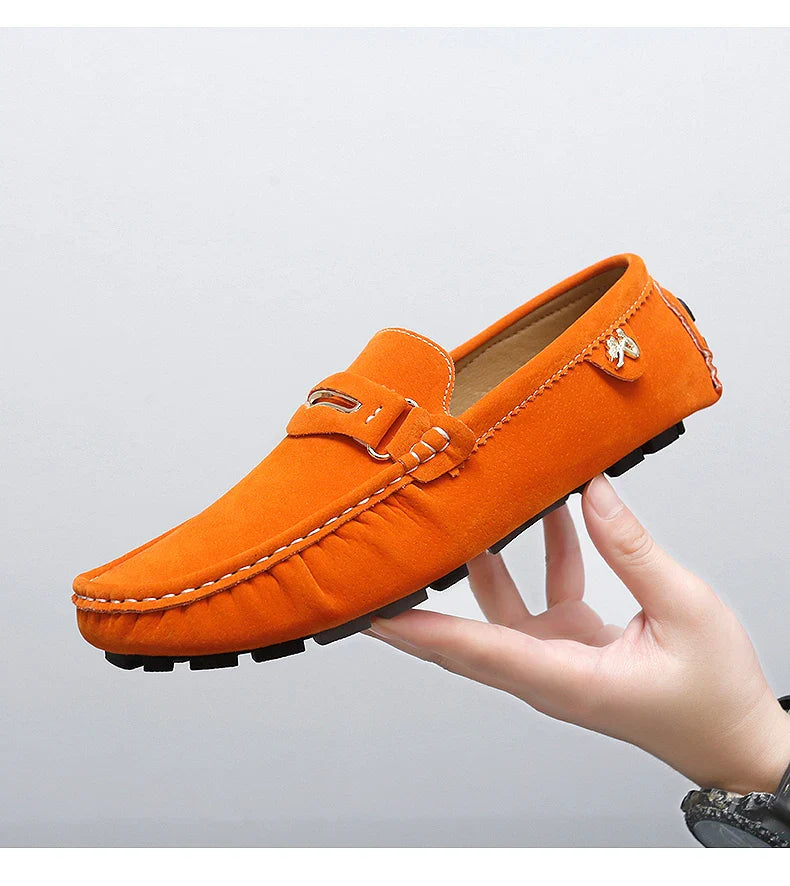 48 Extra Large Size Frosted Couple Style Halloween Gift 2025 Autumn New Beanie Shoes British Style Slip-On Lazy Men's Shoes Driving Lightweight Non-Slip Casual Leather Shoes