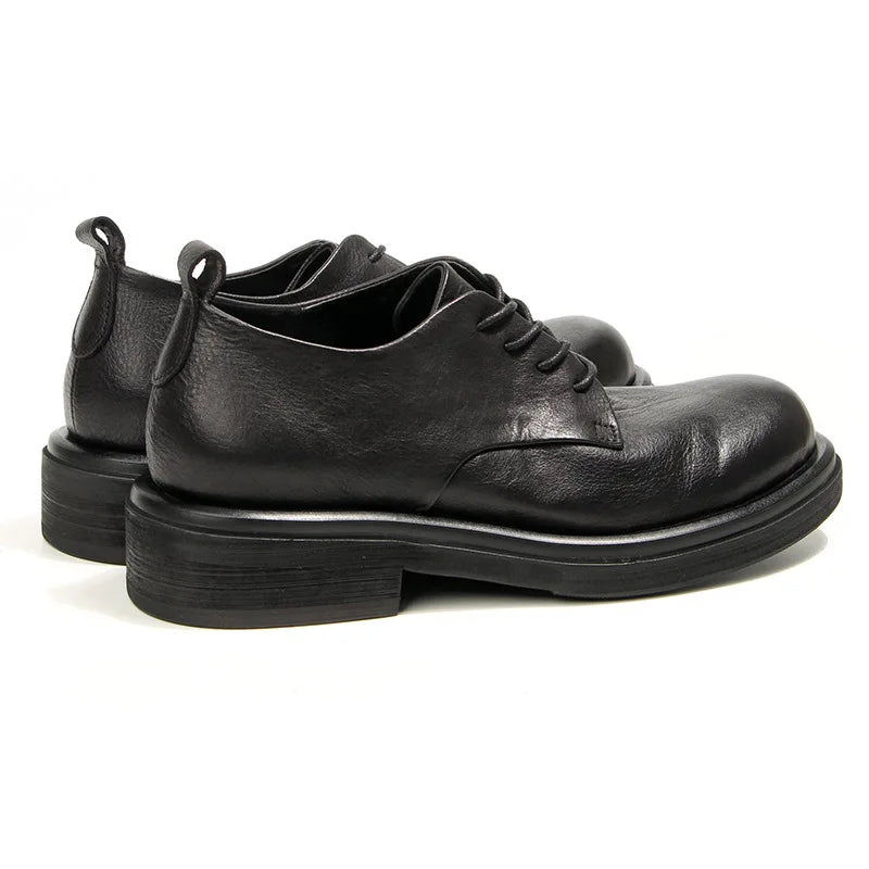 Soft Leather Mens Formal Shoes Luxury Quality Comfortable Brand Handmade Retro Genuine Leather Daily Wedding Social Shoes Male
