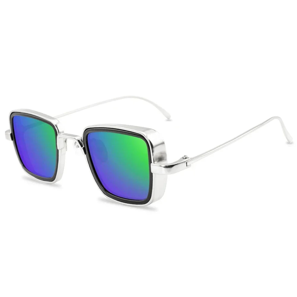 Brand Shades Men Women Sun Glasses UV400 Square Vintage Metal Steampunk Sunglasses