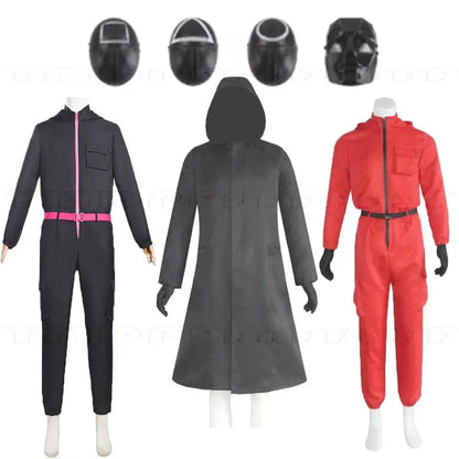 Anime and game jumpsuit red pink black role-playing party sports suit prop role-playing classic costume new