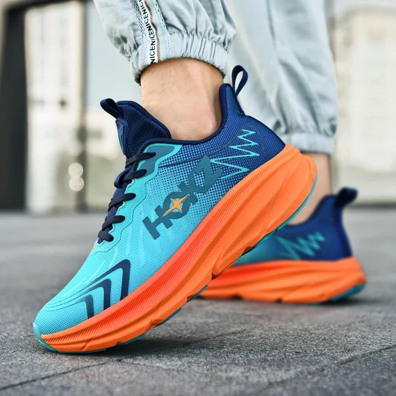 Tênis Masculino para Corrida Tênis para Trilha Tênis de Caminhada ao Ar Livre Tênis de Malha Tênis de Corrida Tênis de Luxo Amortecimento Respirável Antiderrapante para Casal Moda