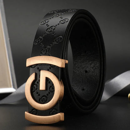 High Quality 34mm Work Business Strap Male men Belts Metal Buckle Brand Leather Belt Men Famous Luxury belt for men jeans