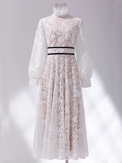 Quality Women Luxury Embroidered Long Maxi Evening Dress Elegant White New Long Sleeve Evening Party Dress Vestidos