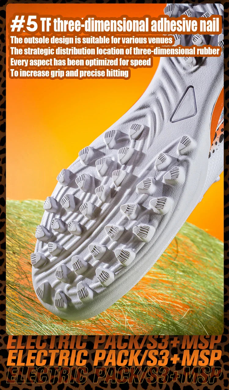 Soccer Cleats for Men Women AG/TF Breathable Cushioned Insole Anti-Slip Outdoor Sports Artificial Grass Football Boots