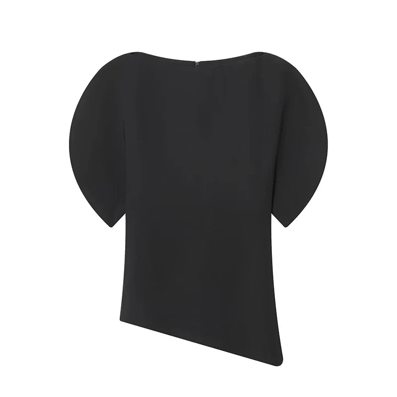 Chic Casual Short Puff Sleeve T-Shirts Women O Neck Short Sleeve Streetwear Tops Fashion 2026 Spring Elegant Tops