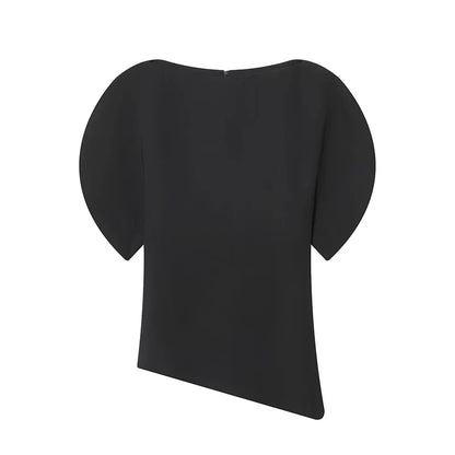 Chic Casual Short Puff Sleeve T-Shirts Women O Neck Short Sleeve Streetwear Tops Fashion 2026 Spring Elegant Tops