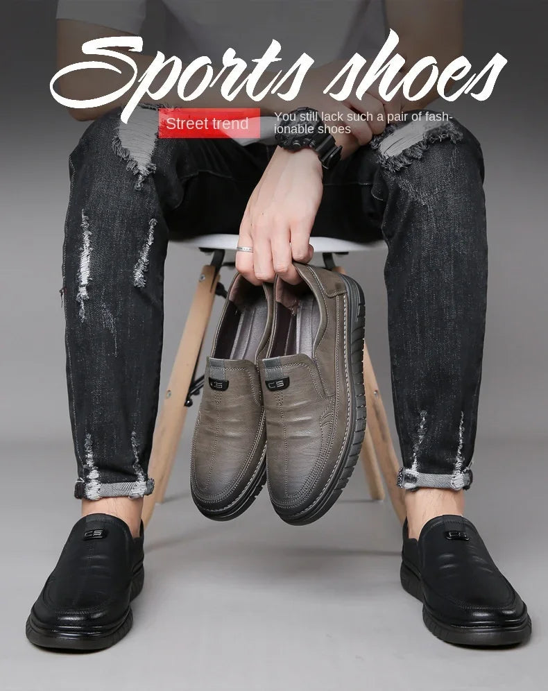High Quality Outdoor Comfortable Fashion Soft Classic Driving Non-slip Flats Moccasin Handmade Men Cowhide Leather Casual Shoes
